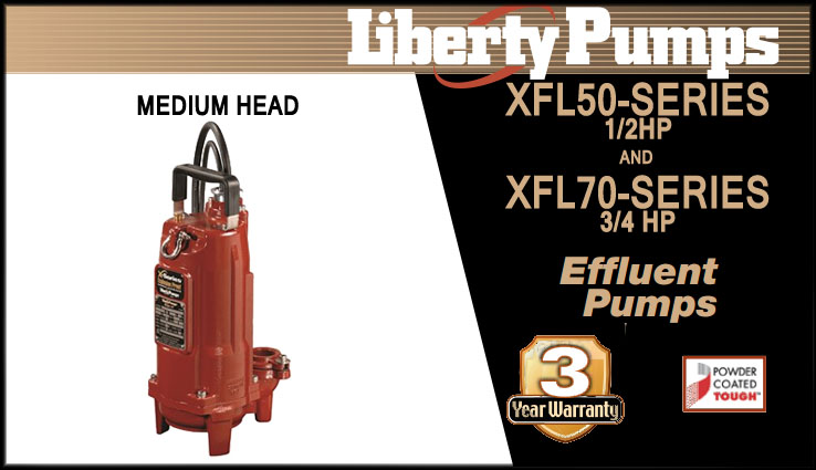 liberty xfl50 and xfl70 series explosion proof effluent pumps