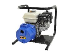 AMT 4789-95, Self-Priming Two Stage High Pressure Pump With Honda GX160 Engine, 5 HP, 1-1/2" NPT (Suction and Discharge), 68 GPM, Cast Iron