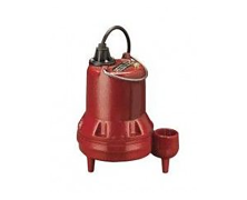 Liberty LE52M, Manual Submersible Sewage Pump , 1/2 HP, 208-230 Volts, 1 Phase, 2" FNPT Discharge, 158 GPM Max, 24 ft Max Head, 10 ft Cord
