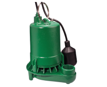 Myers MSCI50T20, Submersible Sump Pump, MSCI50 Series, 1/2 HP, 115 Volts, 1 Phase, 1-1/2" NPT Discharge, 87 GPM Max., 29 ft. Max. Head, Cast Iron Body, Automatic With Tethered Float, 20 ft. Cord