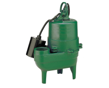 Myers MWS550110T, MWS5 Series, Sewage Pump with Tethered Float Switch, 1/2 HP, 115 Volts, 1 Phase, 2" NPT Vertical Discharge, 130 GPM Max, 18 ft Max Head, 10 ft Cord, Automatic