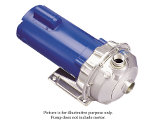 Goulds 2STFRMA4, Frame Mounted Centrifugal Pump End Only, NPE-F Series, 3.3 Max. Base HP @ 3500 RPM, 1-1/4" NPT Discharge, 1-1/2" NPT Suction, 136 GPM Max., 111 ft. Max. Head, 5-1/4" Impeller, Stainless Steel Body