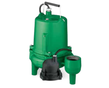 Myers MSKV50AD110, SKV50 Series, Sewage Pump with Diaphragm Switch, 1/2 HP, 115 Volts, 1 Phase, 2" NPT Vertical Discharge, 180 GPM Max, 20 ft Max Head, 10 ft Cord, Automatic