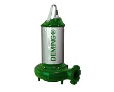 Deming 7365EN-371-1Y-3AN, 3VC Hydraulic, envie3 Series, Submersible Solids Handling Pump, 5 HP, 208-230 Volts, 3 Phase, 1750 RPM, 60 Hz, 14.1/13.8 Full Load Amps, E21 Frame, 3" Horizontal Discharge, Vortex 7.28" Impeller, Manual