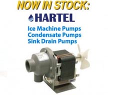 NOW IN STOCK: Hartell Ice Machine Pumps and Condensate Pumps
