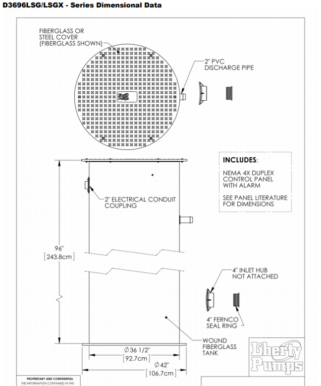 liberty d3696 series duplex grinder package dimensions