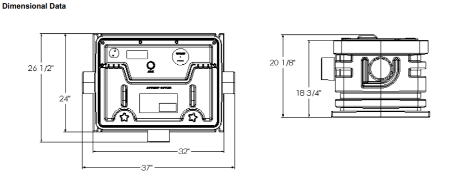liberty sbx series sumpbox dimensional data