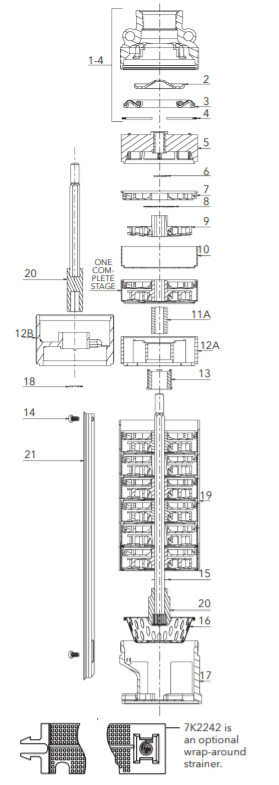 Goulds GS Series Submersible well pumps Repair parts list