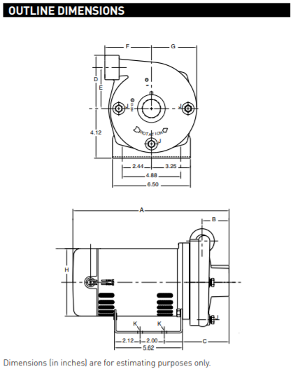 sta rite j jb series lawn and irrigation pump outline dimensions