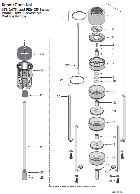 sta rite lt6s s-series series-6 submersible well pump diagram