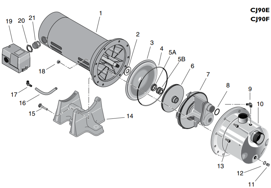 sta rite cj series shallow well jet pumps diagram