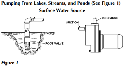 sta rite dpc series lawn and irrigation pump, Pumping from lakes
