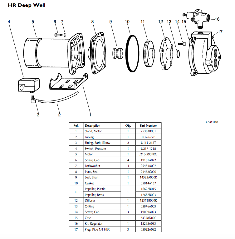 myers hr series convertible jet pumps repair parts