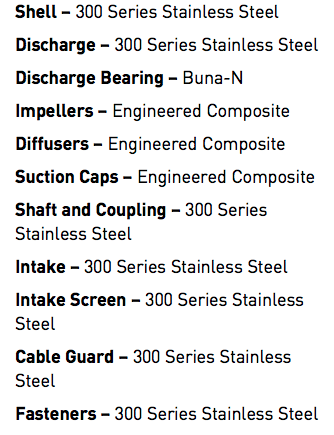 myers ranger series submersible well pumps specs