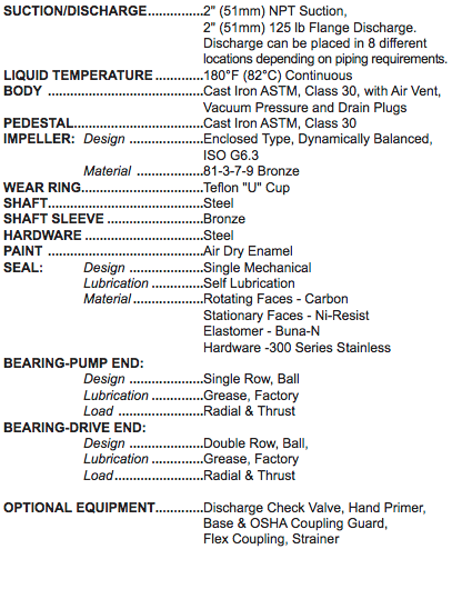 barnes hcu series centrifugal pumps specifications 1