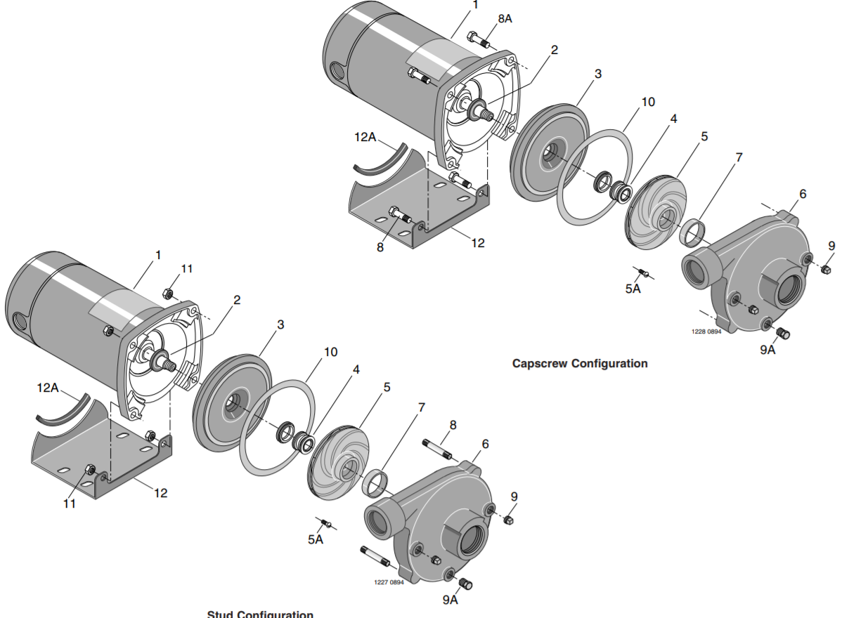 Berkeley CB-PB-Series Lawn irrigation pumps parts diagram