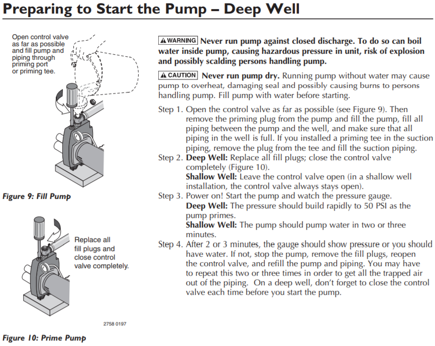 berkeley fl series convertible jet pump priming the pump