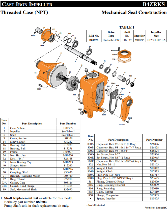 berkeley b self priming frame mount lawn irrigation pump parts 2