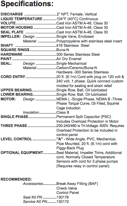 barnes step ss series effluent pumps specs