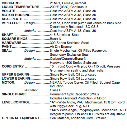 barnes se ht series high temperature pumps specs