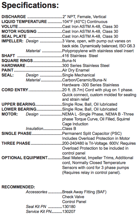 barnes eh l series effluent pumps specs