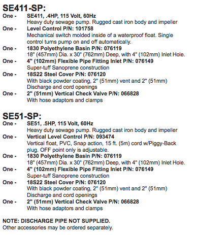 barnes se sp series sewage system packages specs