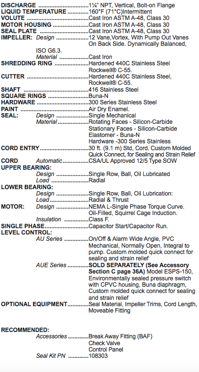 barnes ogv series grinder pumps specs