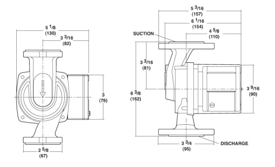 bell gossett nrf series circulator pumps dimensions